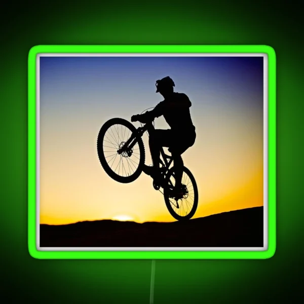 Bicyclee Wheelie RGB Neon Sign