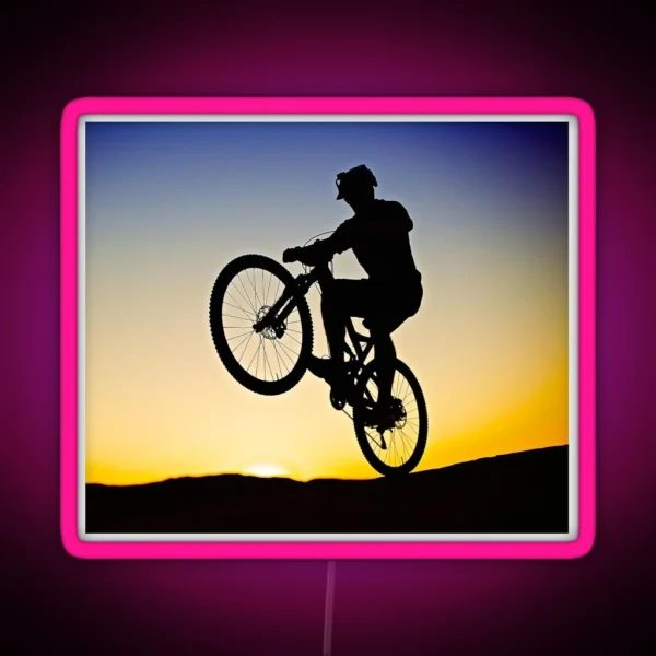 Bicyclee Wheelie RGB Neon Sign