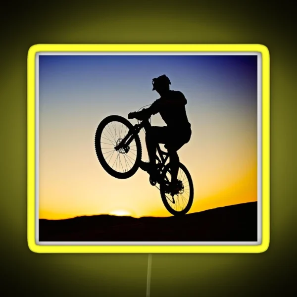 Bicyclee Wheelie RGB Neon Sign