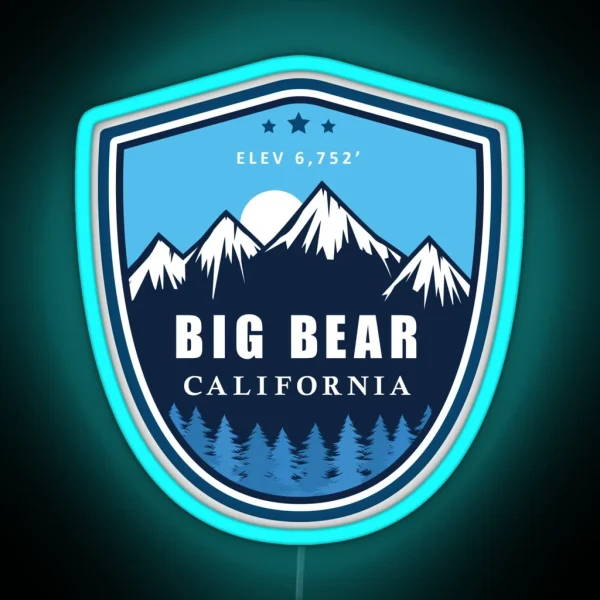 Big Bear Mountain California RGB Neon Sign