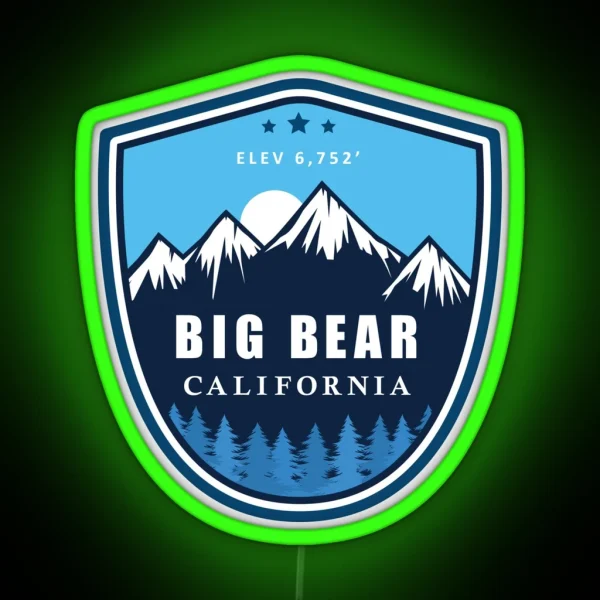 Big Bear Mountain California RGB Neon Sign