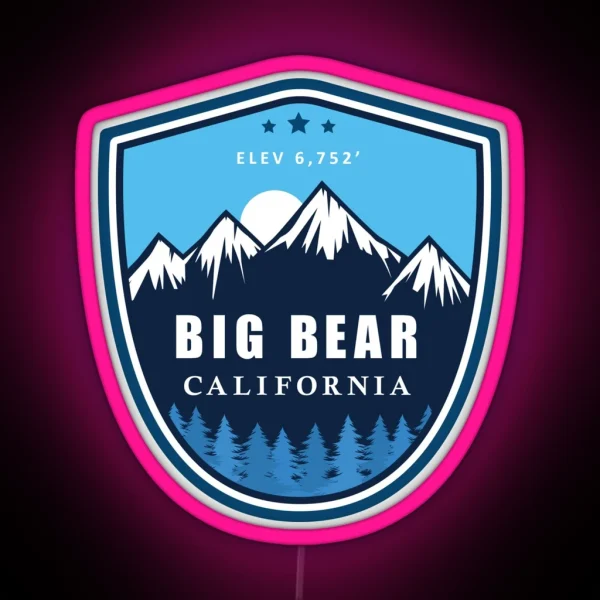 Big Bear Mountain California RGB Neon Sign