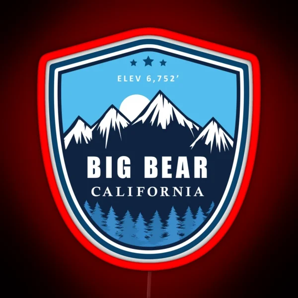 Big Bear Mountain California RGB Neon Sign
