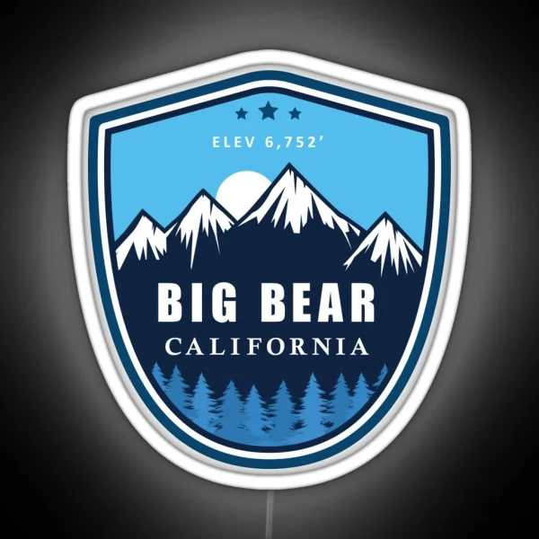 Big Bear Mountain California RGB Neon Sign