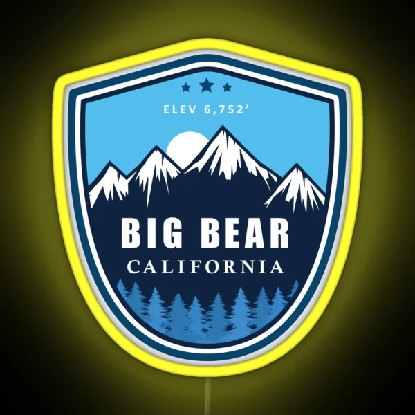 Big Bear Mountain California RGB Neon Sign