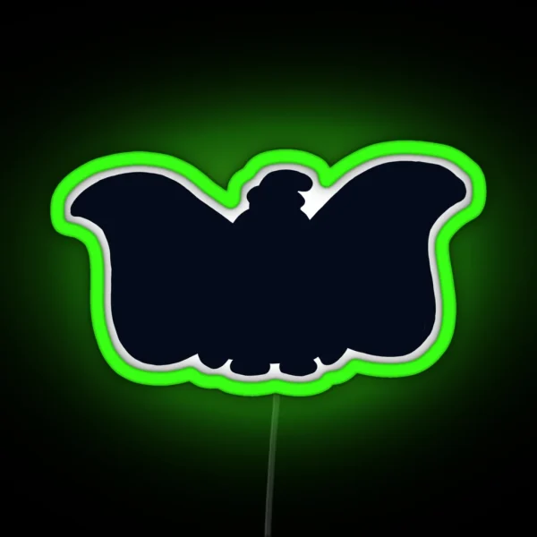 Big Ear Elephant RGB Neon Sign