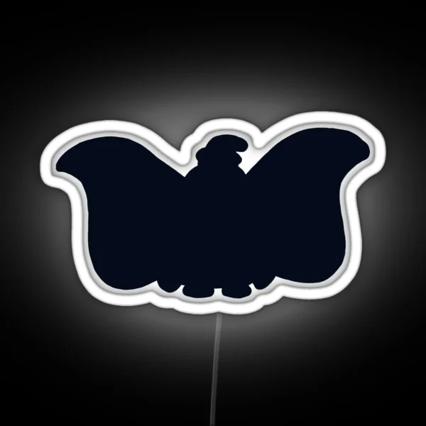 Big Ear Elephant RGB Neon Sign