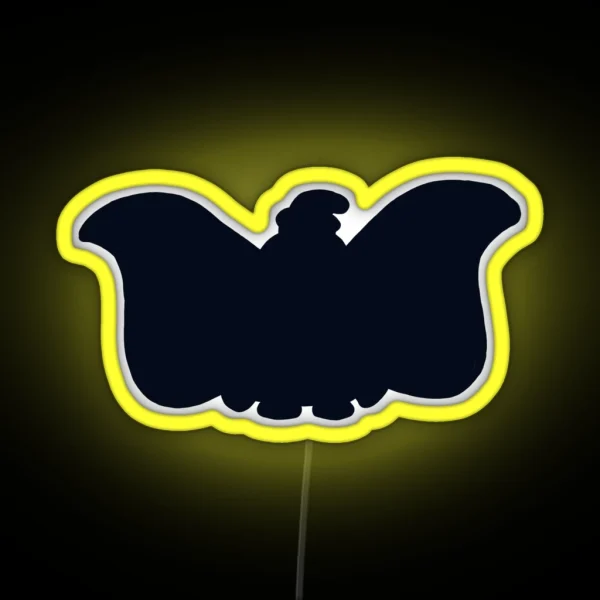 Big Ear Elephant RGB Neon Sign