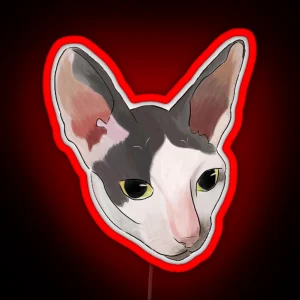 Big Eared Kitty RGB Neon Sign