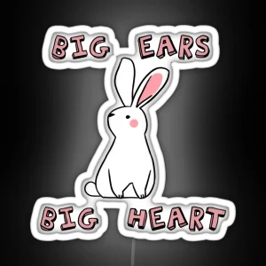 Big Ears Big Heart RGB Neon Sign