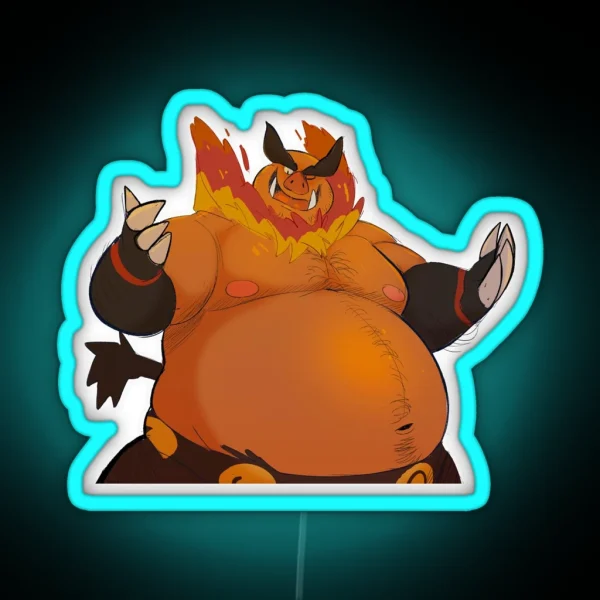 Big Fire Boar RGB Neon Sign