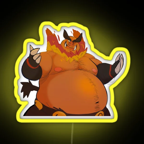 Big Fire Boar RGB Neon Sign