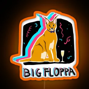 Big Floppa RGB Neon Sign