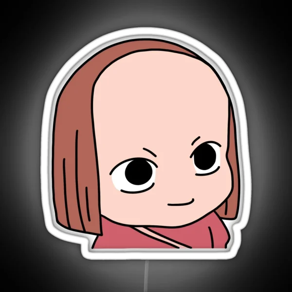 Big Forehead Anime Girl Meme RGB Neon Sign