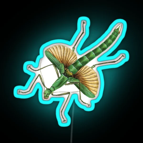 Big Green Stick Insect RGB Neon Sign