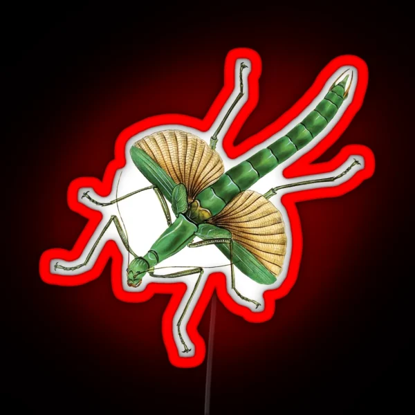 Big Green Stick Insect RGB Neon Sign