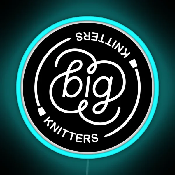 Big Knitters Black Logo RGB Neon Sign