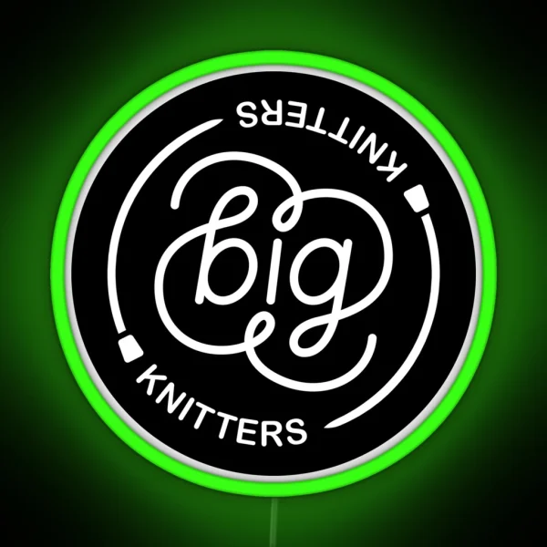 Big Knitters Black Logo RGB Neon Sign
