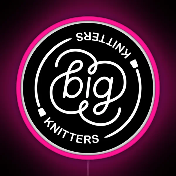Big Knitters Black Logo RGB Neon Sign