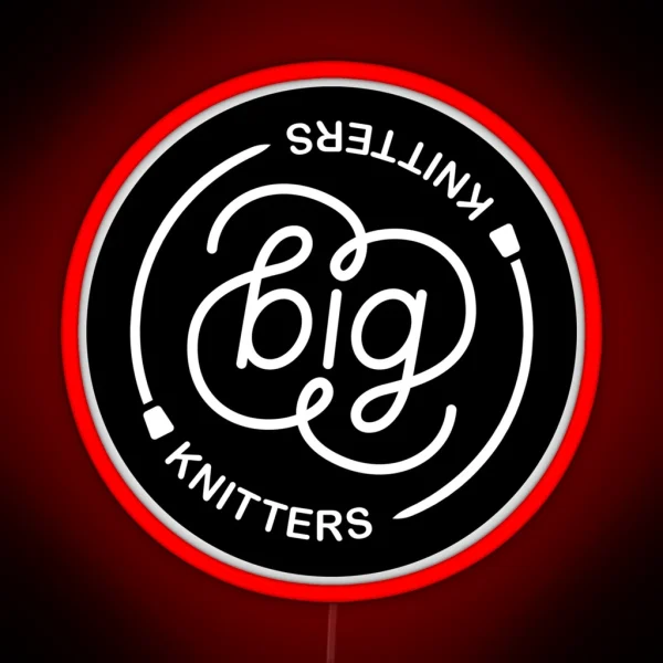 Big Knitters Black Logo RGB Neon Sign