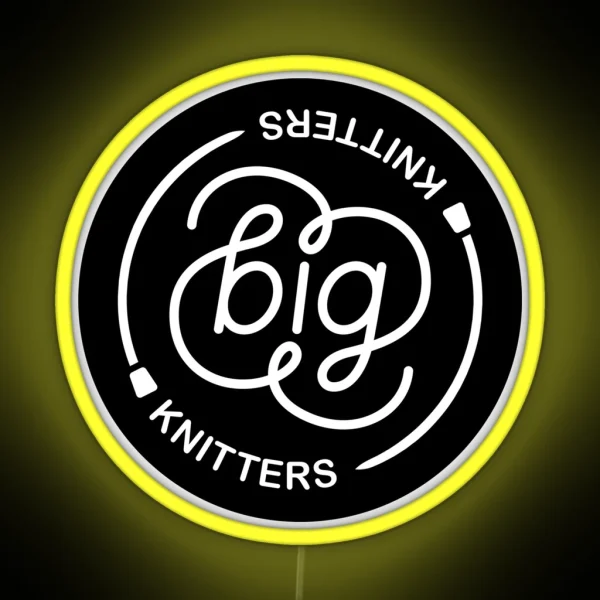 Big Knitters Black Logo RGB Neon Sign