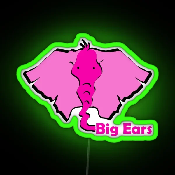 Big Pink Ears RGB Neon Sign