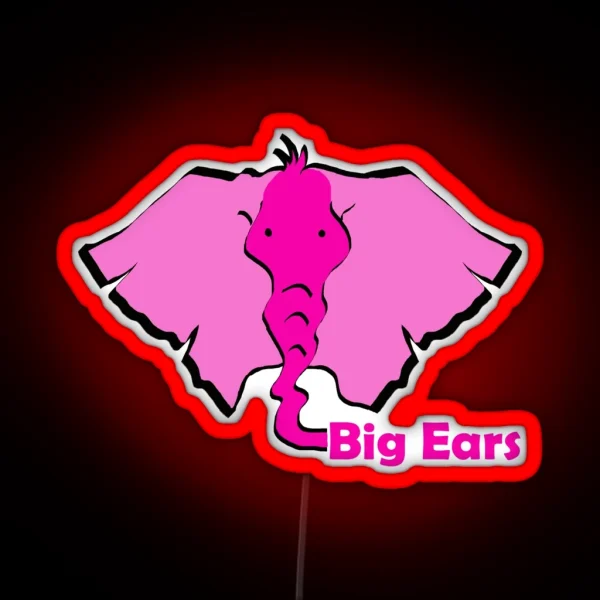 Big Pink Ears RGB Neon Sign