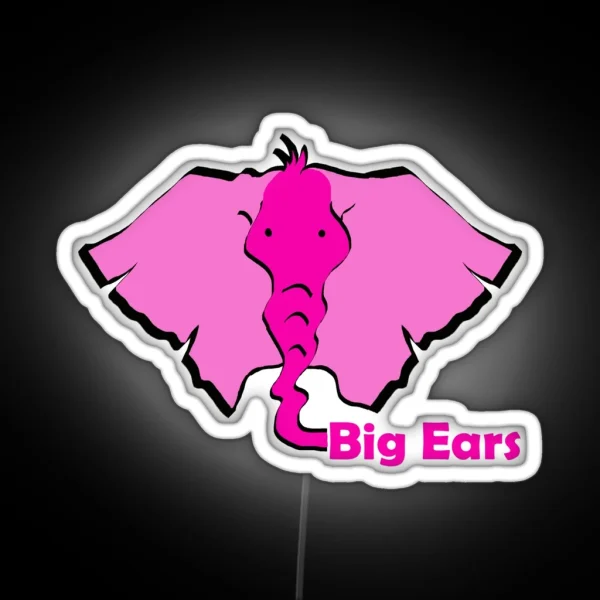 Big Pink Ears RGB Neon Sign