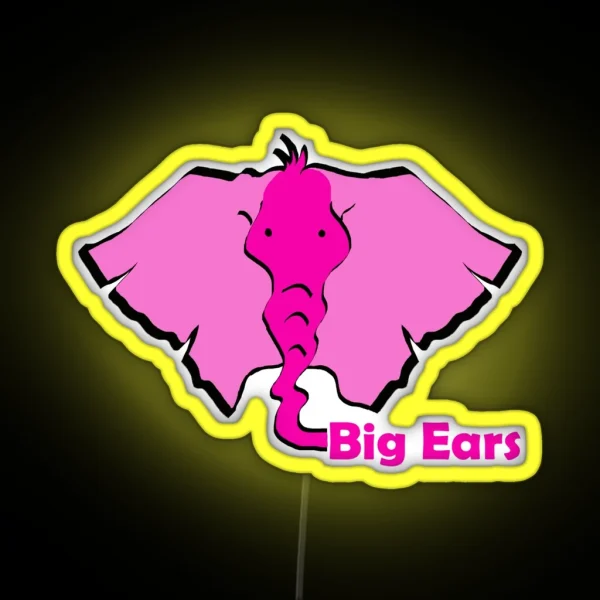 Big Pink Ears RGB Neon Sign