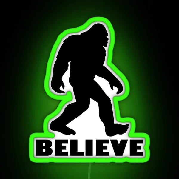 Bigfoot Believe RGB Neon Sign