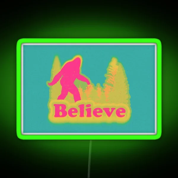Bigfoot Believe RGB Neon Sign