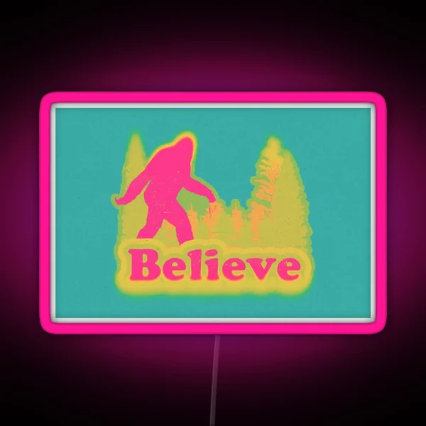 Bigfoot Believe RGB Neon Sign