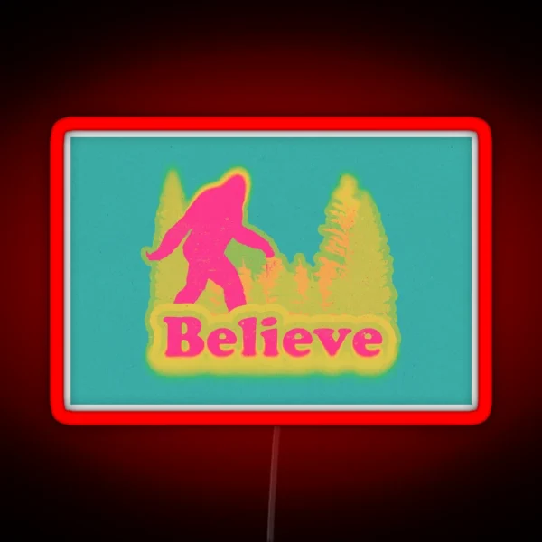 Bigfoot Believe RGB Neon Sign