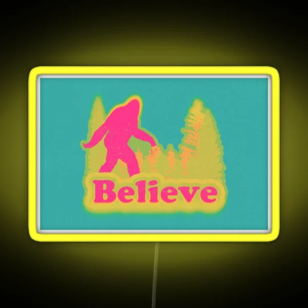 Bigfoot Believe RGB Neon Sign