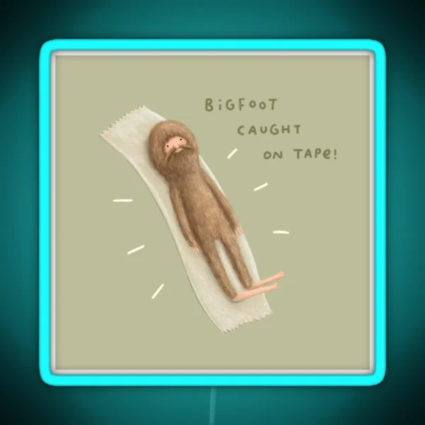 Bigfoot Caught On Tape RGB Neon Sign