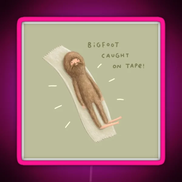 Bigfoot Caught On Tape RGB Neon Sign
