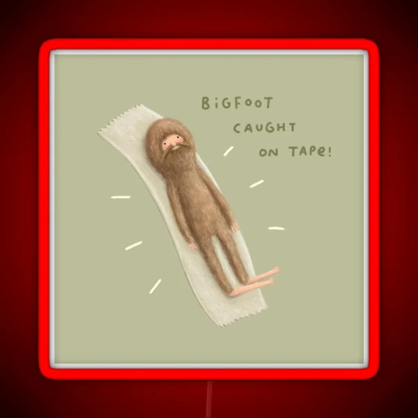 Bigfoot Caught On Tape RGB Neon Sign