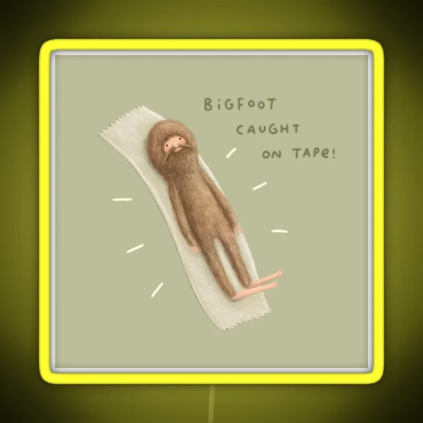Bigfoot Caught On Tape RGB Neon Sign