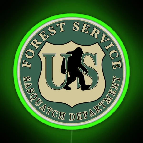 Bigfoot Department Forest Service RGB Neon Sign