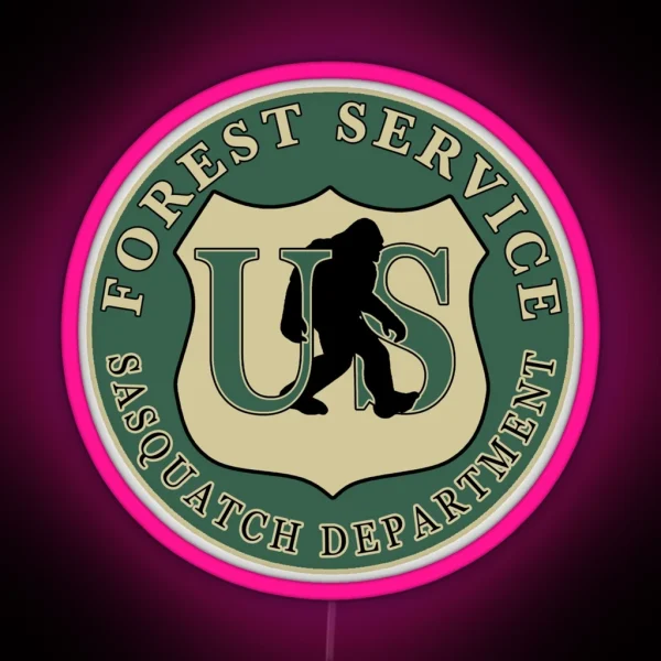 Bigfoot Department Forest Service RGB Neon Sign