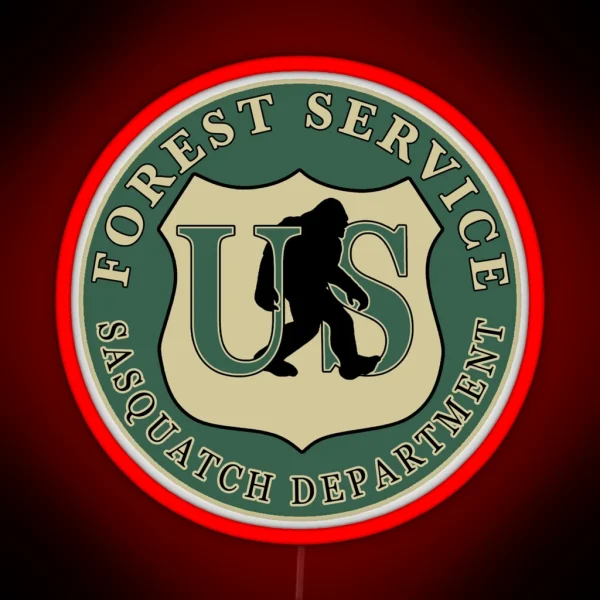 Bigfoot Department Forest Service RGB Neon Sign