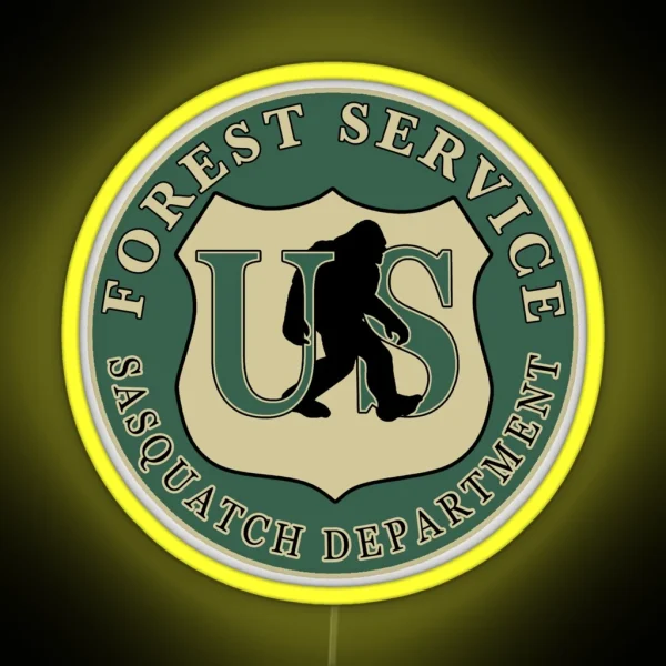 Bigfoot Department Forest Service RGB Neon Sign