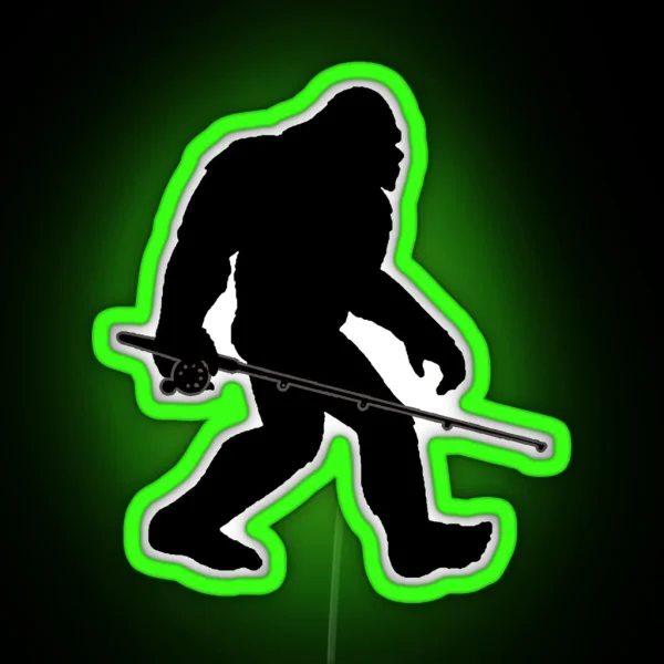 Bigfoot Fly Fishing RGB Neon Sign