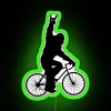 Bigfoot Sasquatch Riding Bicycle RGB Neon Sign - Image 4