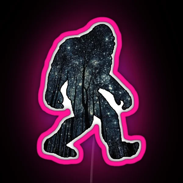 Bigfoot Stars RGB Neon Sign