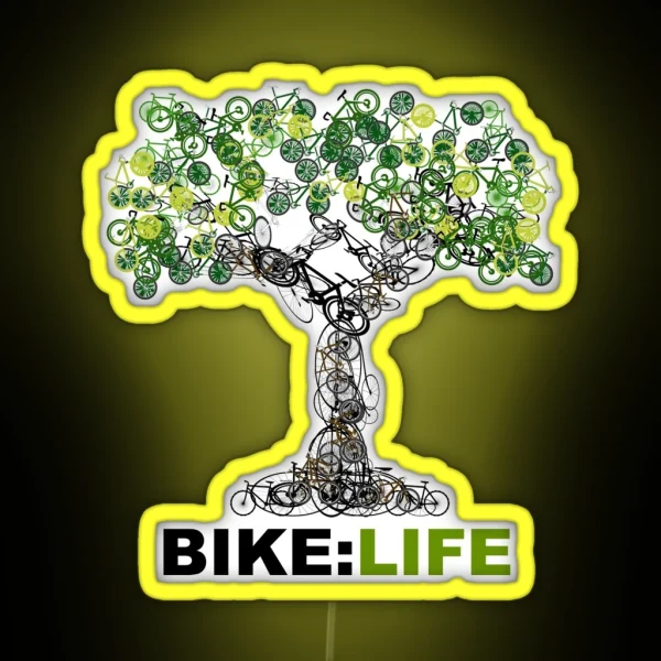 BIKE LIFE Tree RGB Neon Sign