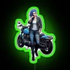 Biker Girl RGB Neon Sign - Image 3