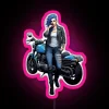 Biker Girl RGB Neon Sign - Image 6