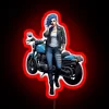 Biker Girl RGB Neon Sign - Image 2