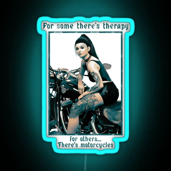 Biker Lifestyle Girl V2 RGB Neon Sign